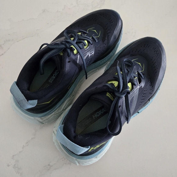 Hoka Stinson ATR 6 Athletic Running Shoe Sneaker Navy Blue White Womens Size 7.5 - Picture 4 of 9